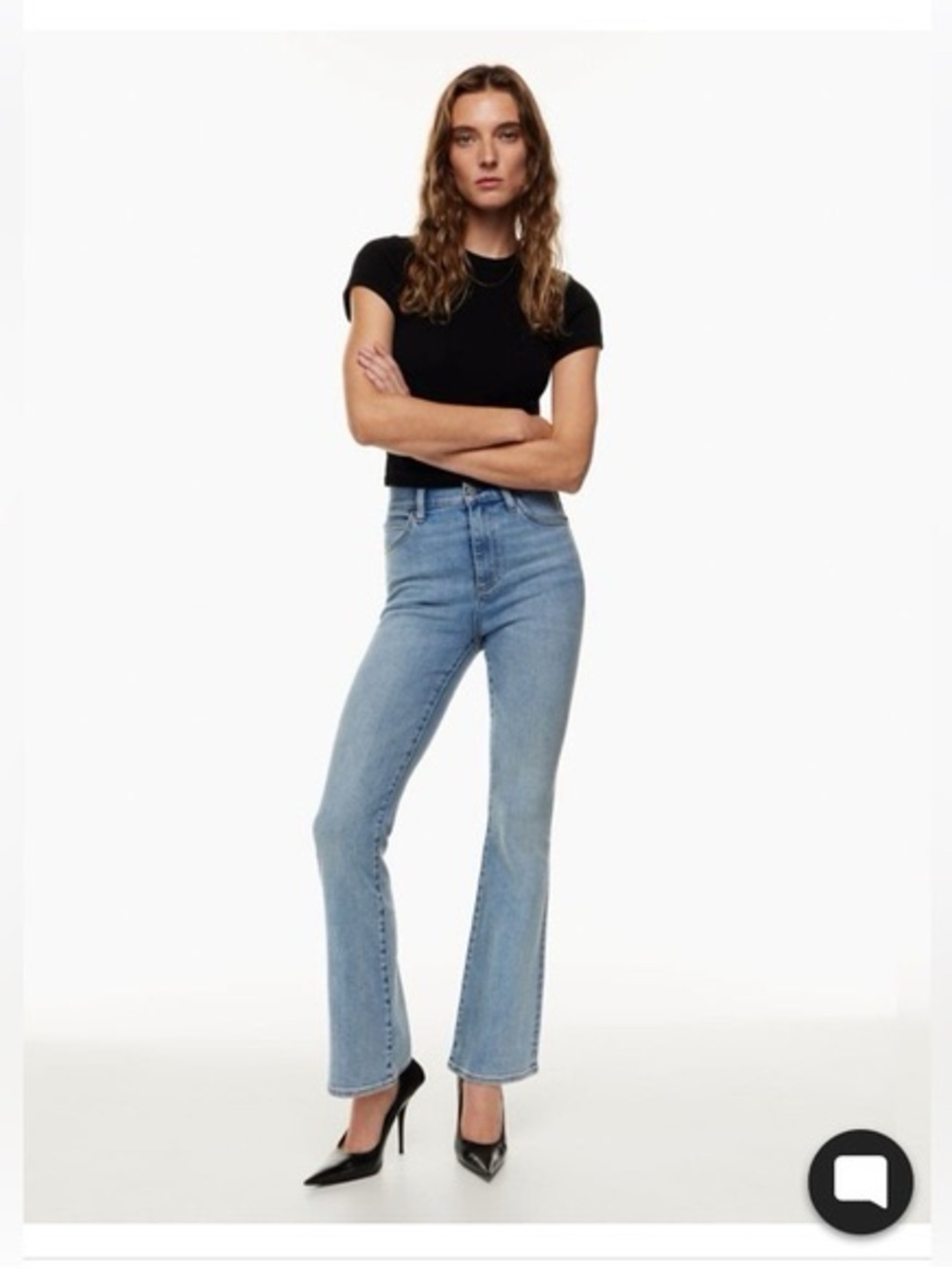 Aritzia Denim Forum Bettie High Rise Flare 30L size 27